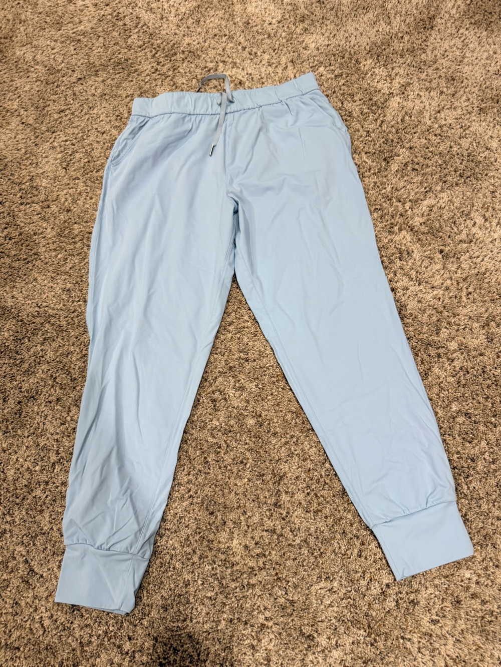 Light Blue Women's Drawstring Jogger Pants